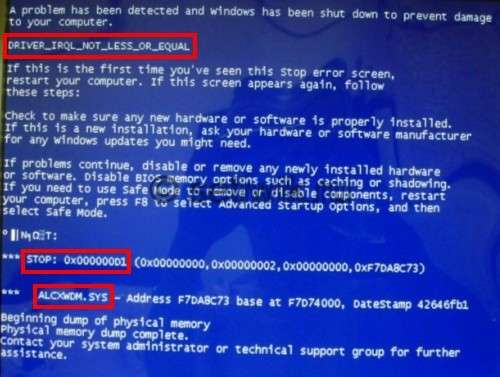 BSOD error 0x000000D1