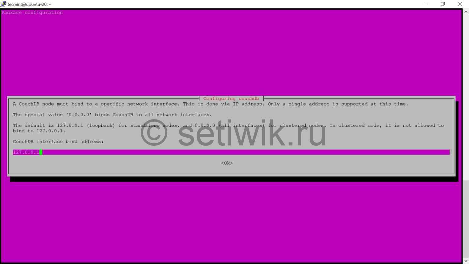 Настройка интерфейса CouchDB для кластерного режима