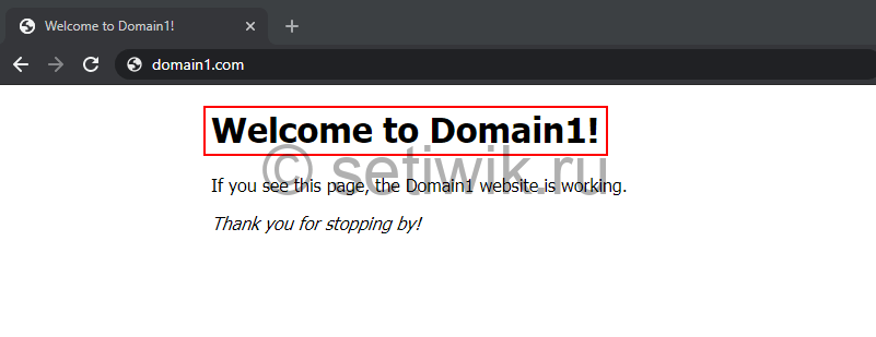 Хостинг дополнительного сайта с использованием серверного блока