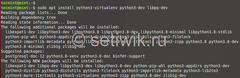 Установка Виртуальной Среды Python