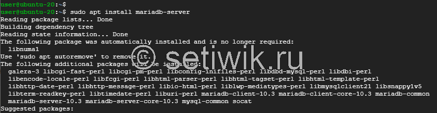 Как создать базу данных mariadb с нуля на ubuntu