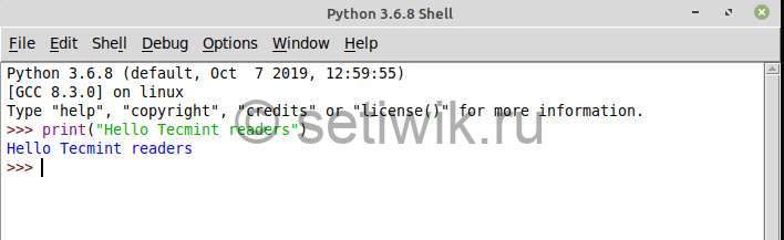 Как установить Python IDLE в Linux