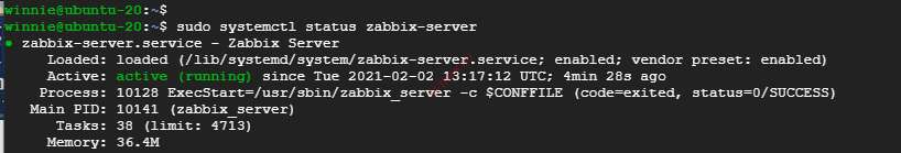 Проверка состояния Zabbix на Ubuntu
