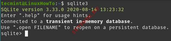 Проверка установки SQLite в Ubuntu Linux