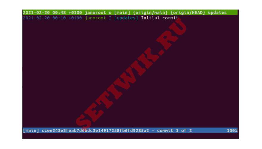 Стартовый вид tig