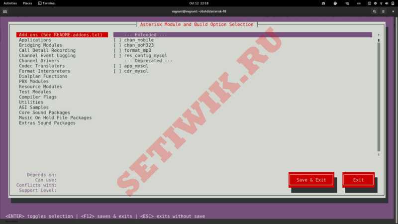 Установка Asterisk 18 на Ubuntu 20.04