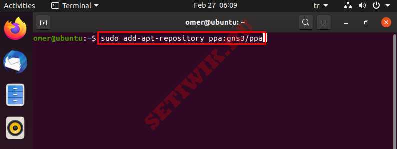 Добавление репозитория GNS3 в Ubuntu