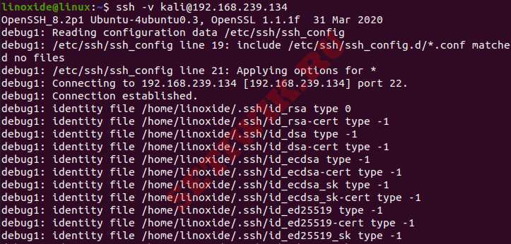 Для отладки ssh-клиента используйте параметр -v