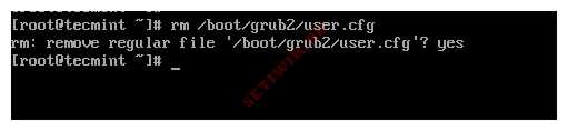 Удалить пароль GRUB
