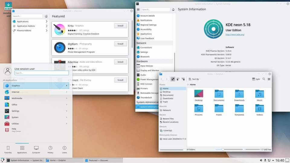 Графическая среда рабочего стола KDE