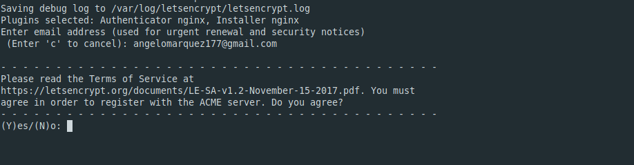Защита Nginx с помощью Let's Encrypt