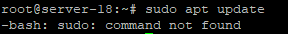 Ошибка -bash: sudo: command not found