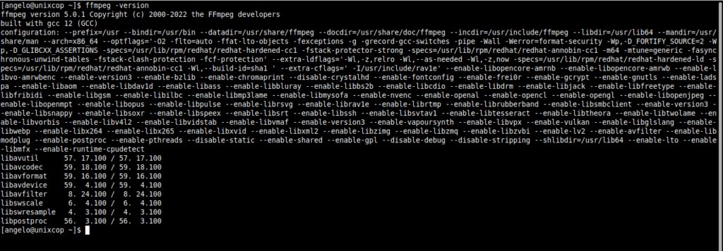 FFmpeg работает