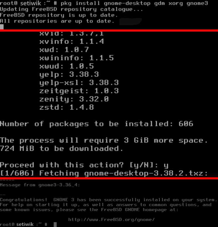 gnome установка на FreeBSD 13