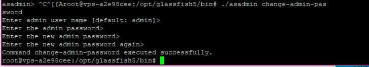 Изменить пароль веб-панели GlassFish 5
