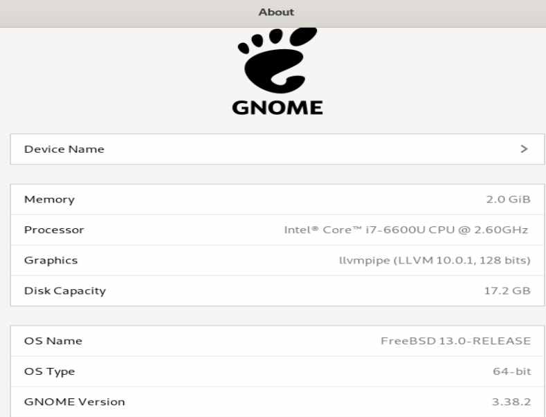 Проверка Gnome на FreeBSD