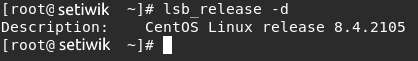 проверка версии CentOS с помощью команды lsb-release -d