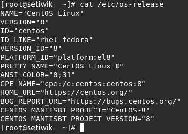 Проверка версии CentOS в файле релиза