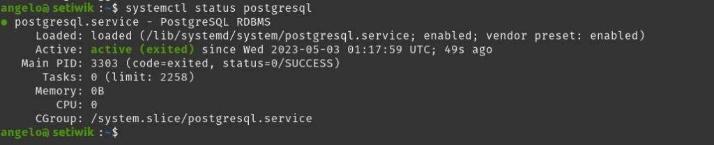 Состояние PostgreSQL