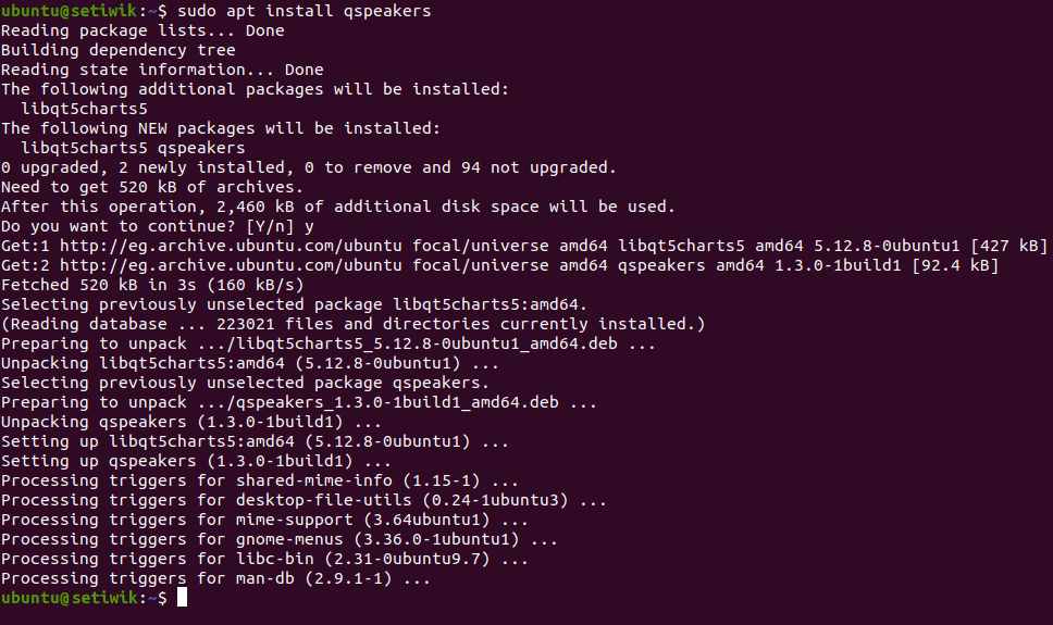 Установка QSpeakers на Ubuntu