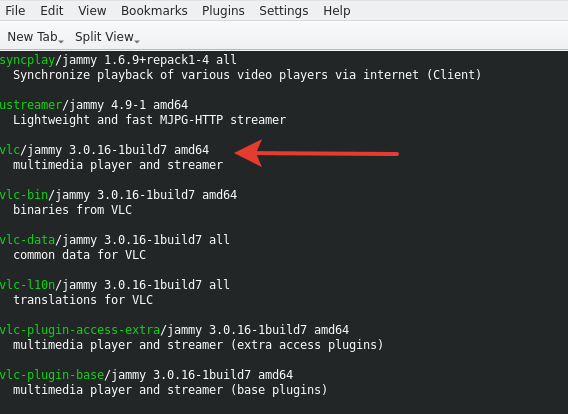 Пример установки VLC 