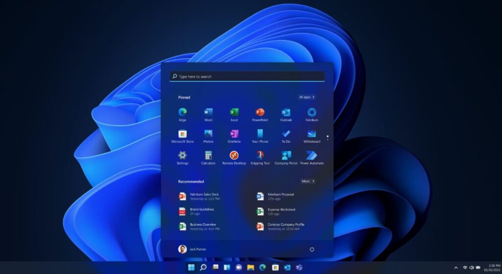 Windows 11 рабочий стол