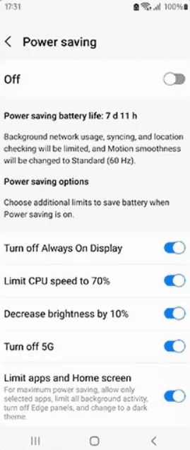 One UI 7 энергосбережение