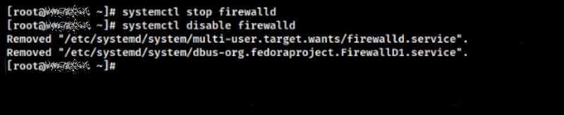 Временно отключаем firewall