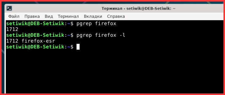 Команда pgrep