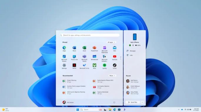 Меню «Пуск» Windows 11