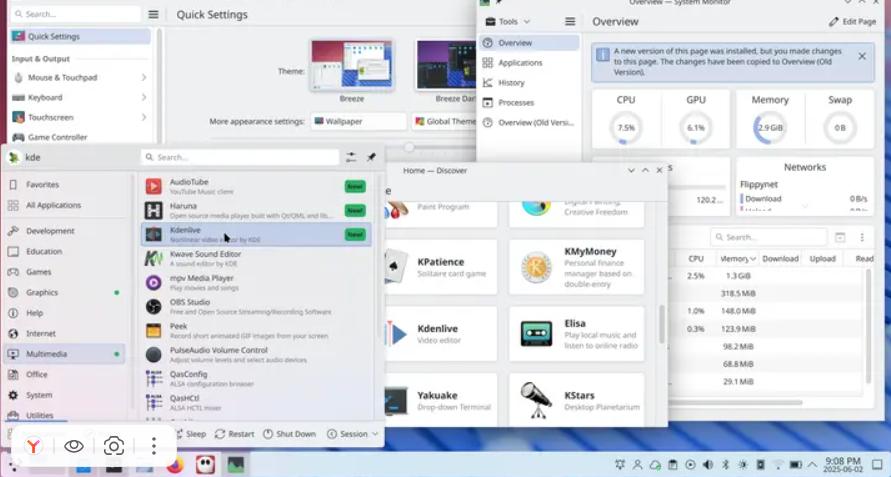 Обновление Plasma 6.5.2