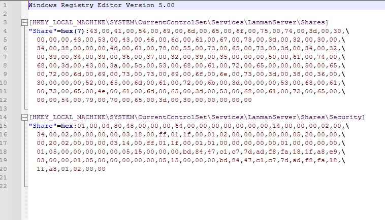 Экспортированный файл реестра