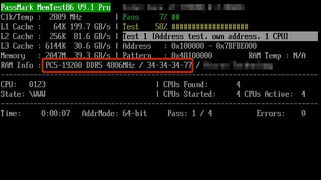 Проверка оперативной памяти MemTest86