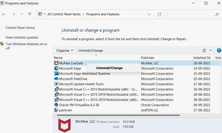 Антивирус McAfee блокирует обновление KB5074109